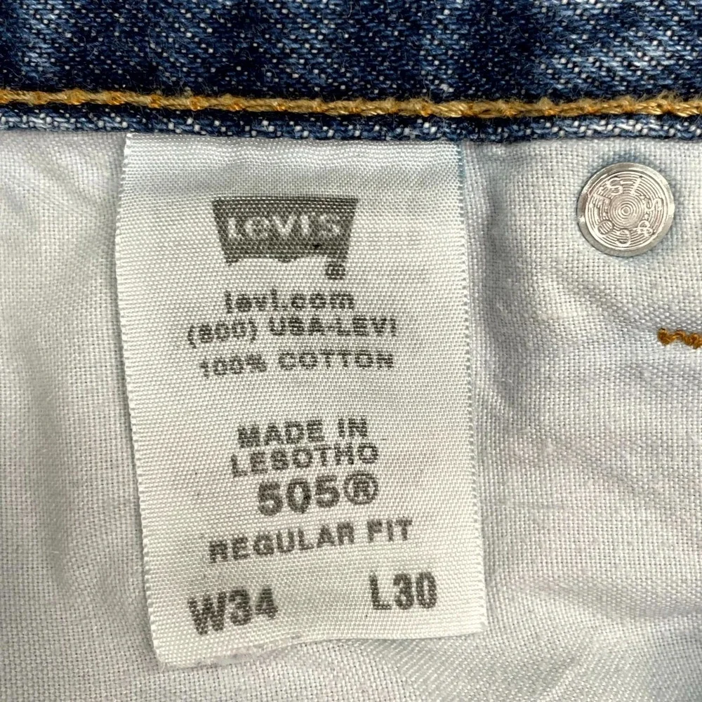 Vintage Levi's 505 Jeans Mens 34x26.5* Straight Fit 90s Workwear Y2K Streetwear - Picture 9 of 14